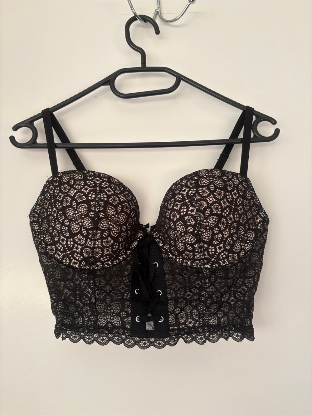 Victoria's Secret Black Lace Bustier Bralette